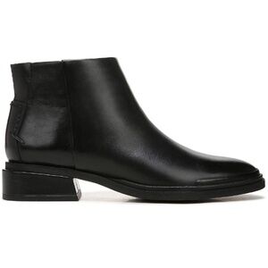 New in Box Franco Sarto Black Leather A-Nemi zip Booties Ankle Boot. Size 7.5